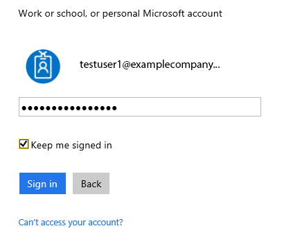 password and keep me signed in for sharepoint